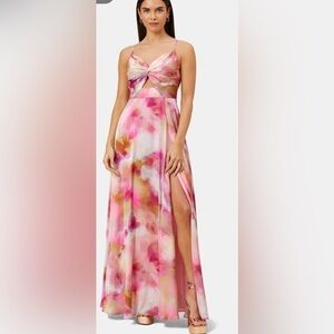 Nwt Aidan Aidanmattox Size 0 Sweetheart A-Line Cutout Dress